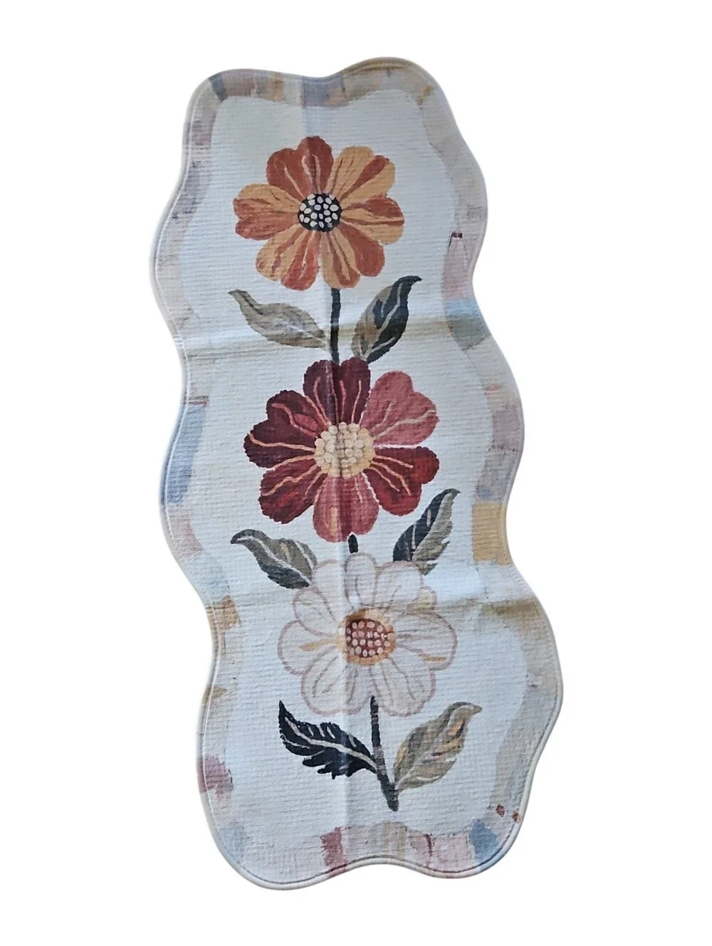 Floral Scalloped Non-Slip Runner